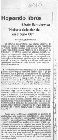 Historia de la ciencia en el siglo XX"