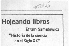 Historia de la ciencia en el siglo XX"