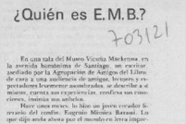 Quién es E. M. B.?