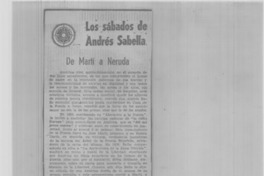 De Martí a Neruda