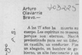 Arturo Olavarría Bravo
