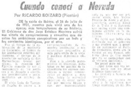 Cuando conocí a Neruda