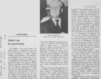 Morir en la provincia