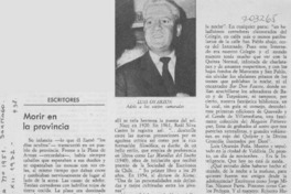 Morir en la provincia