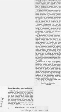 Pablo Neruda y por Sanhueza