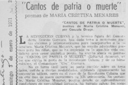 Cantos de patria o muerte"