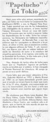 "Papelucho" en Tokio