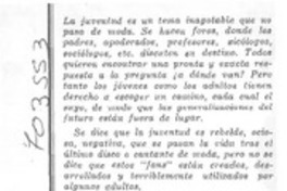 La juventud es un tema --