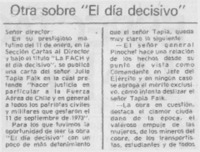 Otra sobre "el día decisivo"