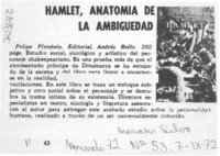 Hamlet, anatomía de la ambigüedad