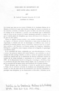 Discurso de recepción de don Luis Lira Montt