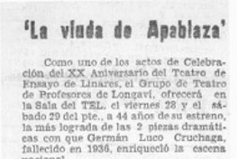 La viuda de Apablaza".