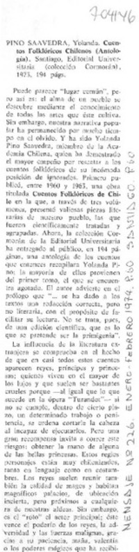 Cuentos folklóricos chilenos