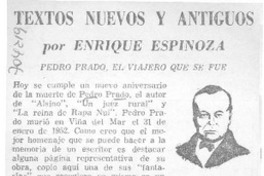 Pedro Prado, el viajero que se fue