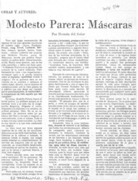 Modesto Parera: Máscaras