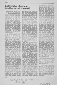 Latifundio, jueces, ¿quién es el chacal?