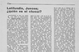 Latifundio, jueces, ¿quién es el chacal?