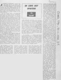 Un libro muy oportuno