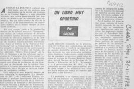 Un libro muy oportuno