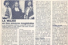 La mujer en tres ensayos magistrales.