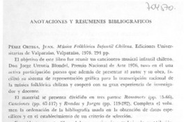 Música folklórica infantil chilena