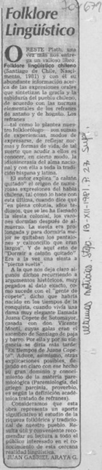 Lenguaje de los pájaros chilenos