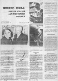 Néstor Meza: una vida dedicada a la investigación histórica.