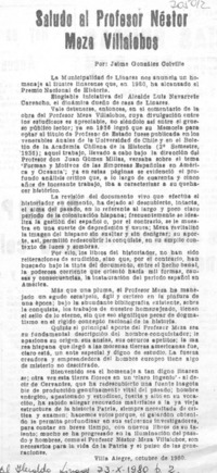 Saludo al profesor Néstor Meza Villalobos