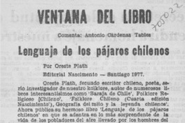 Lenguaje de los pájaros chilenos