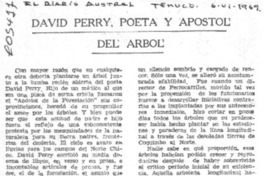 David Perry, poeta y apóstol del árbol