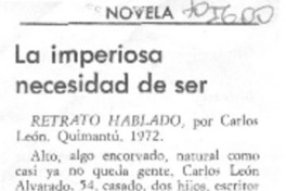 La Imperiosa necesidad de ser.