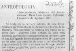 Interpretación histórica del huaso chileno.