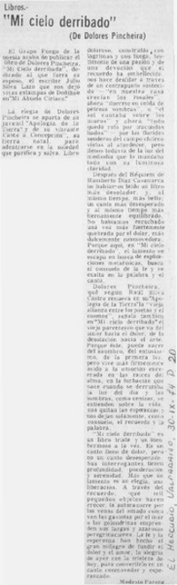 Mi cielo derribado"
