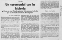 Un ceremonial con la historia