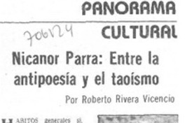 Nicanor Parra: entre la antipoesía y el taoísmo