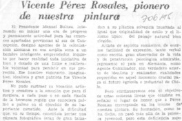 Vicente Pérez Rosales, pionero de nuestra pintura