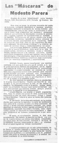 Las "máscaras" de Modesto Parera