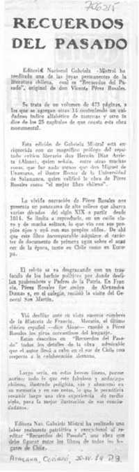 Recuerdos del pasado.