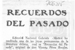 Recuerdos del pasado.