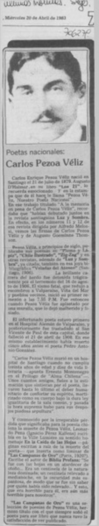 Carlos Pezoa Véliz.