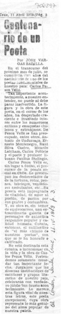 Centenario de un poeta