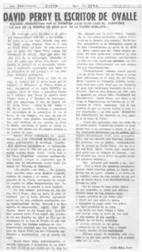 David Perry el escritor de Ovalle