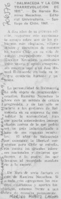 Balmaceda y la contrarrevolución de 1891
