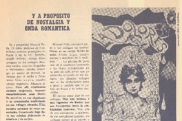 Y a propósito y onda romántica.