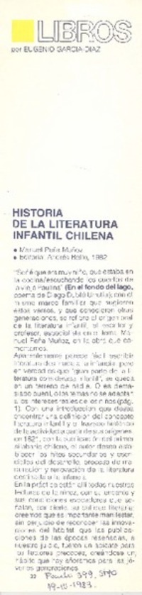 Historia de la literatura infantil chilena