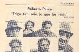 Digo tan solo lo que he visto"