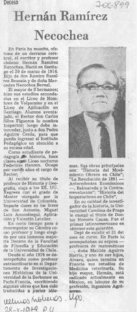 Hernán Ramírez Necochea.