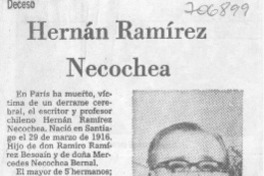 Hernán Ramírez Necochea.