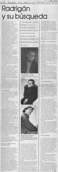 Radrigán y su búsqueda
