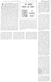 El mejor poeta de Chile"